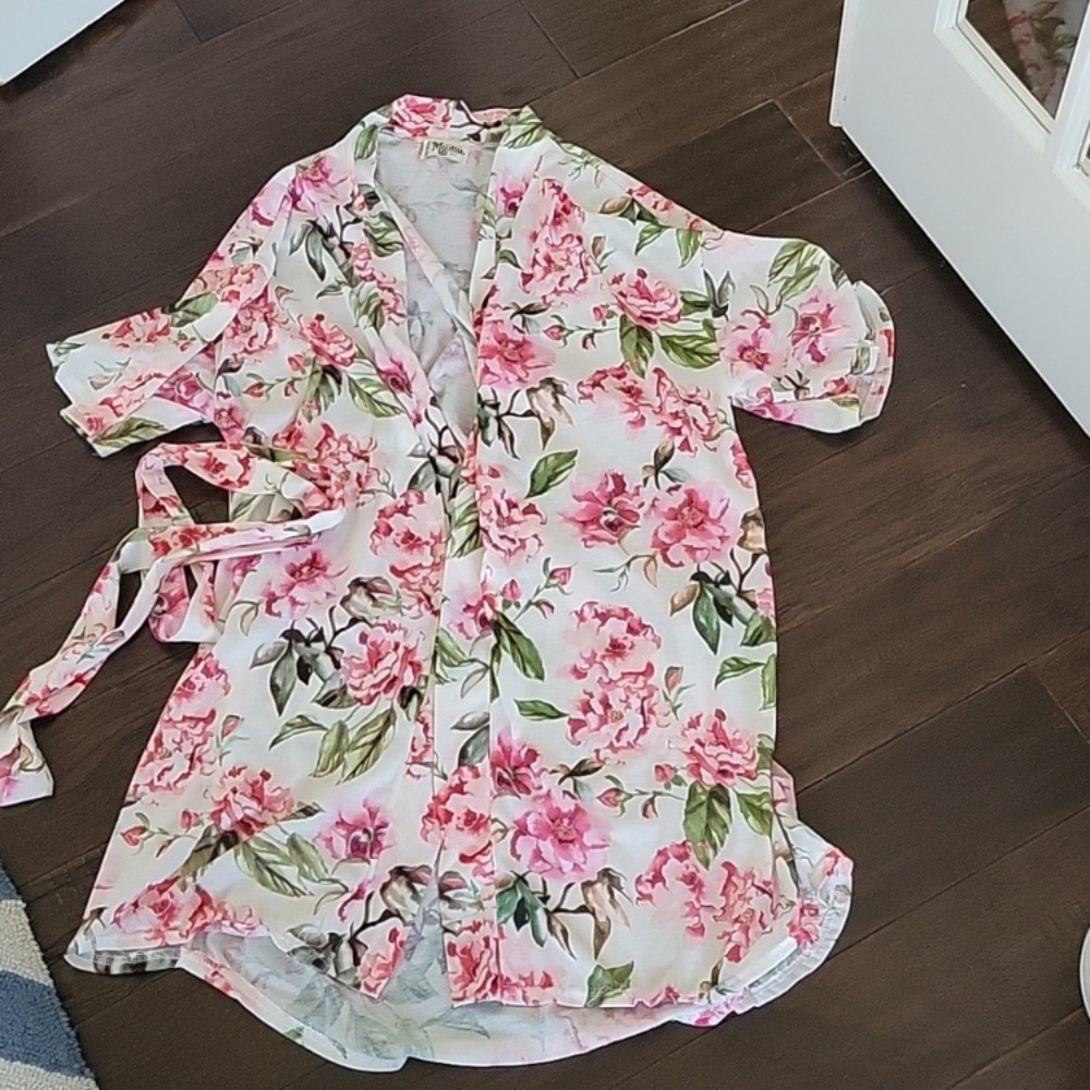 Show Me Your MuMu Floral Kimono - Pink and Green